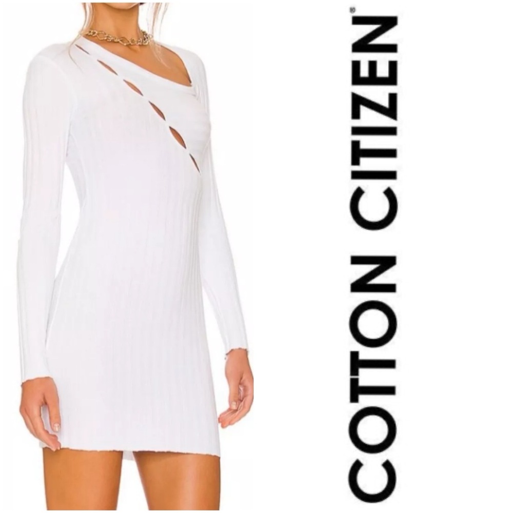 NWT $285 Cotton Citizen White Capri Mini Dress Bodycon Size Small